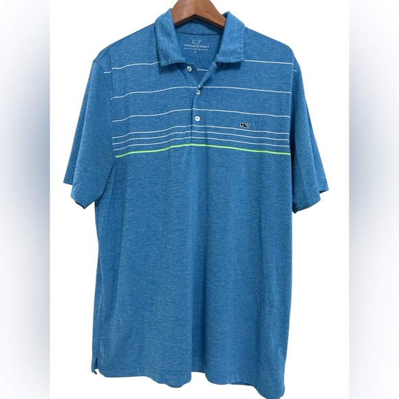 Vineyard Vines Men's Blue Golf Polo Shirt Size Large - Picture 1 of 5